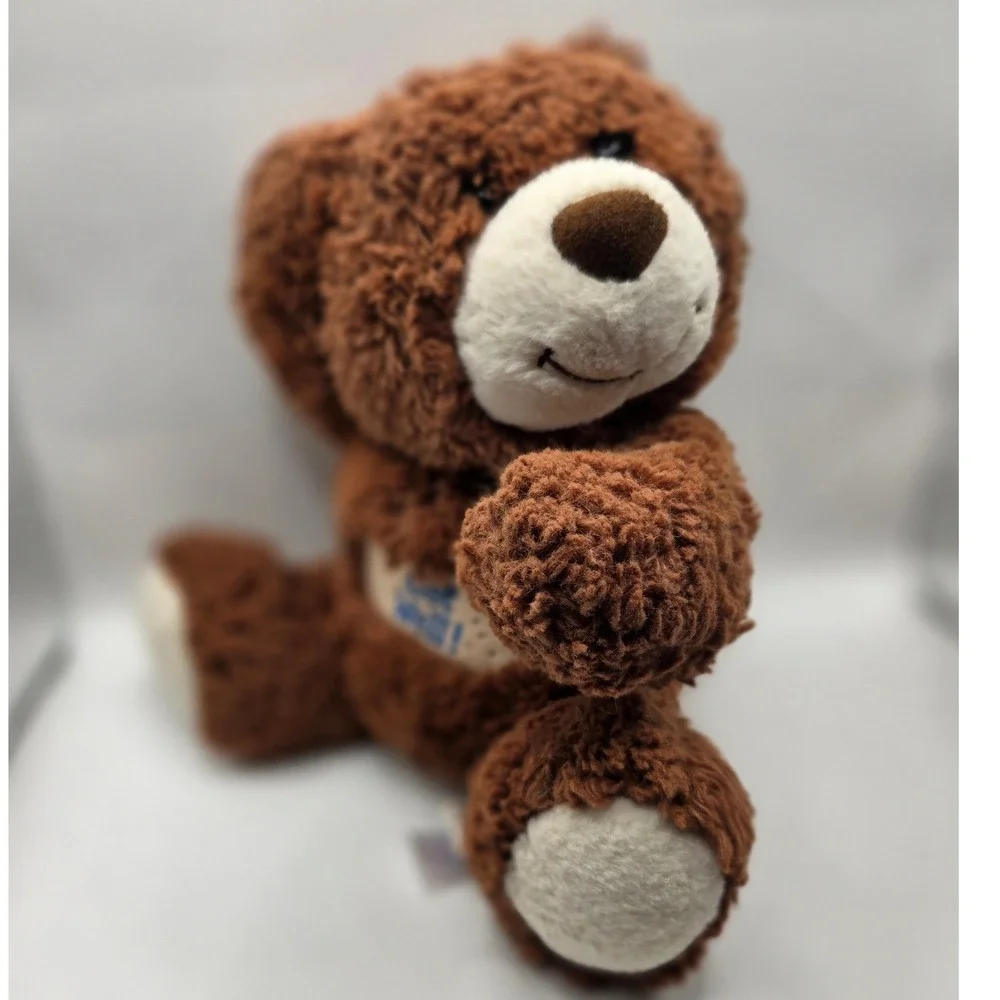 Aurora Get Well Teddy Bear Brown Shaggy Plush Bandage 7x10